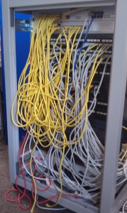 Small Comms Cat5 Cabinet before re-work