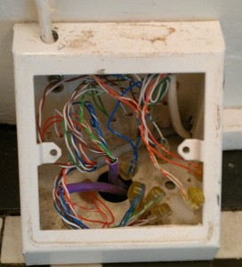 Cat5 Data Cable Joined with Gel Crimps and Block Connectors